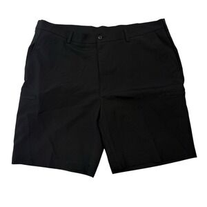 Pro Tour Black Performance Shorts 100% Polyester Flat Front Size 40 Golf Active